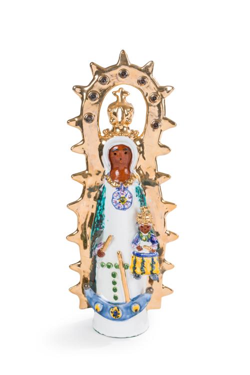 450 - <p><span class="object_author">RAFAEL ORTEGA (Frejenal de la Sierra. Badajoz, 1938 - Mérida, 2007) - Virgen de los Remedios </span></p>
