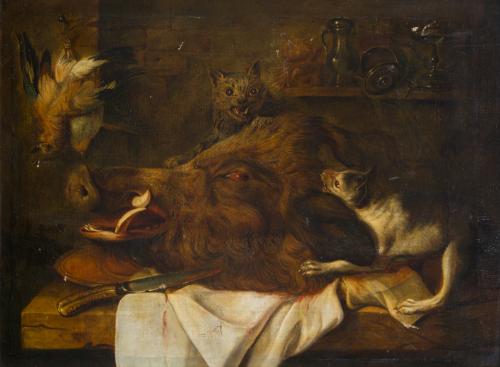 550 - <p><span class="object_author">SEGUIDOR DE FRANS SNYDERS (Amberes, 1579 - 1657) - Cabeza de jabalí </span></p>