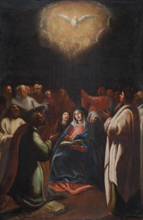 495   -  <p><span class="object_author">CÍRCULO DE EUGENIO CAJÉS (Madrid, 1575 - 1634) - Pentecostés </span></p>