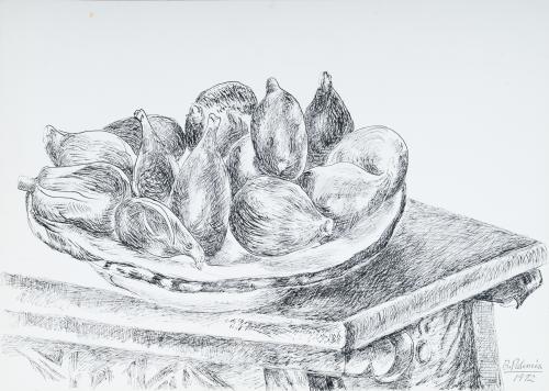 674   -  <p><span class="object_author">BENJAMÍN PALENCIA (Barrax, 1894-Madrid, 1980) - Plato de higos</span></p>