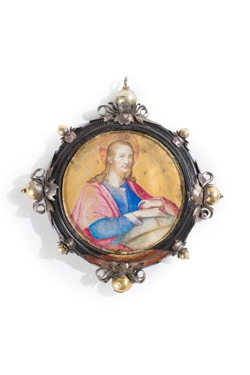 482 - <p><span class="object_author">ATRIBUIDO A GIOVANNI BATTISTA CASTELLO "IL BERGAMASCO" ( Gandino, 1509 - España, 1569) - Sagrada Familia con San Juanito<br/>Cristo Salvador </span></p>