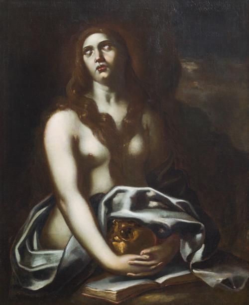 571 - <p><span class="object_author">ESCUELA NAPOLITANA S. XVII. CÍRCULO DE ANDREA VACCARO - Magdalena penitente </span></p>