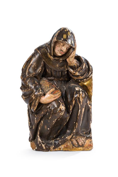 <p><span class="object_author">CÍRCULO DE JUAN DE JUNI (Francia, 1506 - Valladolid, 1577) - Santo en meditación, probablemente San Francisco </span></p>