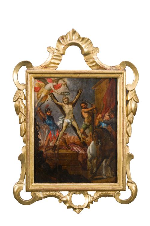 561 - <p><span class="object_author">ESCUELA FLAMENCA S. XVII - Martirio de San Bartolomé y Martirio de San Andrés </span></p>