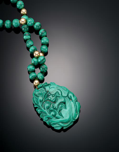 1193   -  <p><span class="object_title">COLLAR CUENTAS DE MALAQUITA </span></p>