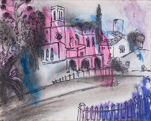 708   -  <p><span class="object_author">CARLES NADAL FERRERES (París, 1917 – Sitges, 1998) - L’eglise St. Vincent<br/></span></p>