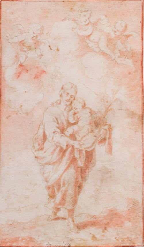 535 - <p><span class="object_author">JERÓNIMO DE BOBADILLA (Sevilla, 1640 - 1709) - San José con el Niño </span></p>