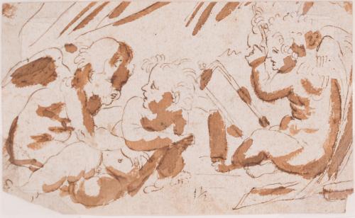 534   -  <p><span class="object_author">ANÍBAL CARRACCI (Bolonia, 1560 - Roma, 1609) - Tres amorcillos </span></p>