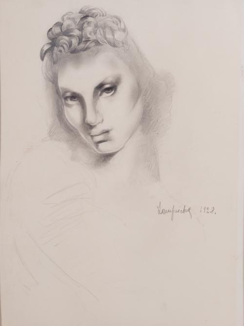 753   -  <p><span class="object_author">TAMARA DE LEMPICKA (Polonia, 1898 - México, 1980) - Tête de femme<br/></span></p>