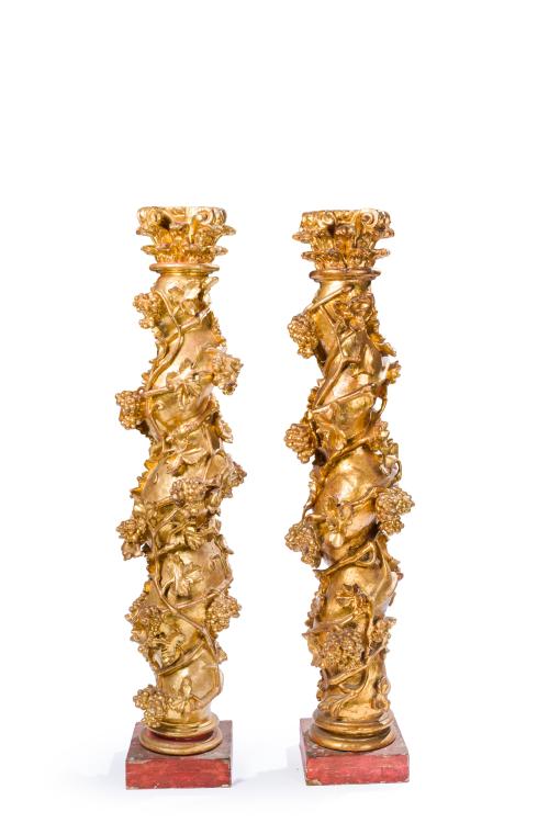 98   -  <p><span class="object_title">Pareja de columnas salomonicas, España, S. XVII.</span><br></p>