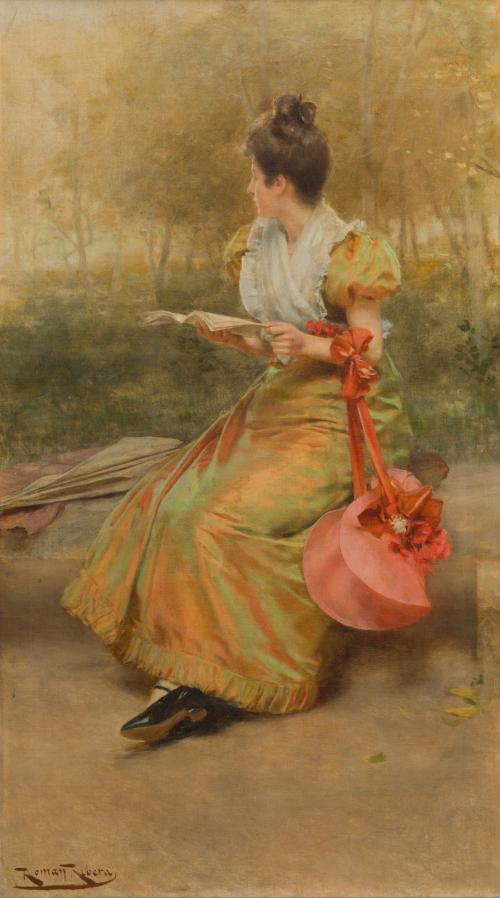 638   -  <p><span class="object_author">FIRMADO ROMÁN RIBERA (Barcelona,1848 -1935) - Una joven</span></p>