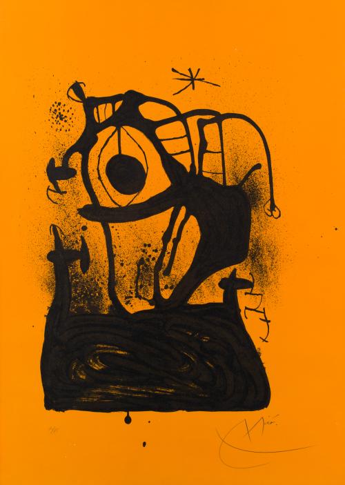 740   -  <p><span class="object_author">JOAN MIRÓ (Barcelona, 1893- Palma de Mallorca, 1983) - Le Magnétiseur Orange</span></p>