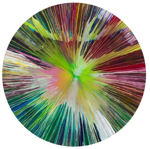 DAMIEN HIRST (Bristol 1965), Circle Spin Painting, Acrílico