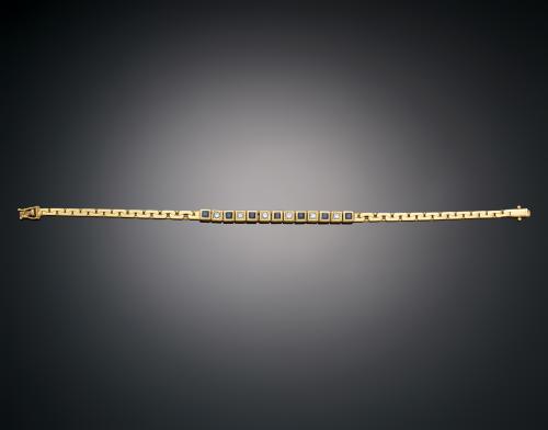 990   -  <p><span class="object_title">PULSERA CON ZAFIROS Y DIAMANTES </span></p>