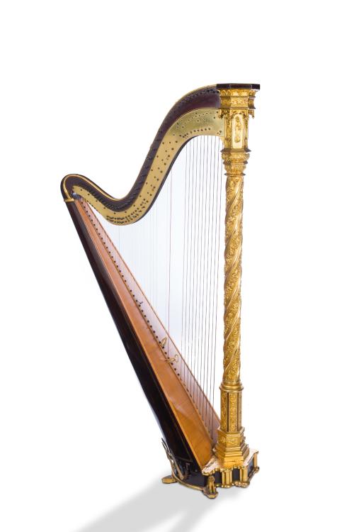 94 - <p><span class="object_title">SEBASTIAN ERARD, PARIS Y LONDRES. (1752-1831).<br/>Arpa francesa, C. 1806. Firmada.</span><br></p>