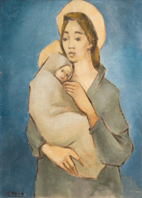 711   -  <p><span class="object_author">MARTÍN ZEROLO  (Santa Cruz de Tenerife, 1928 - Menorca, 2003) - Maternidad </span></p>