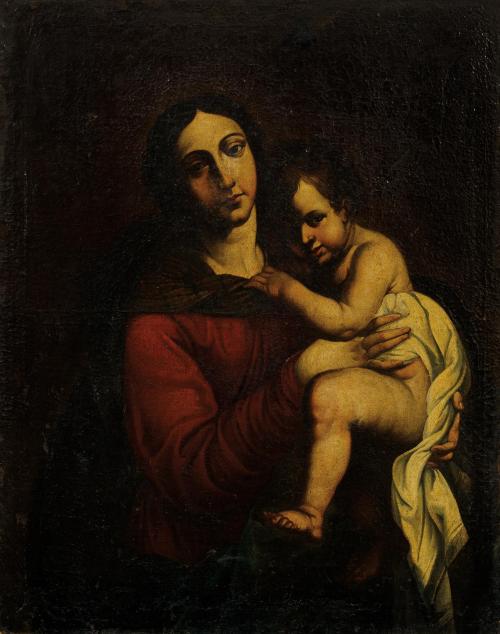 310   -  <p><span class="object_author">ESCUELA ESPAÑOLA SIGLO XVIII - Virgen con niño</span></p>
