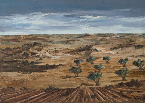 ANTONIO SANTOS VIANA (Madrid, 1942), Paisaje, Óleo sobre li