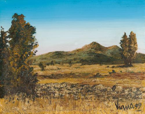 ANTONIO SANTOS VIANA (Madrid, 1942), Paisaje, Óleo sobre ta
