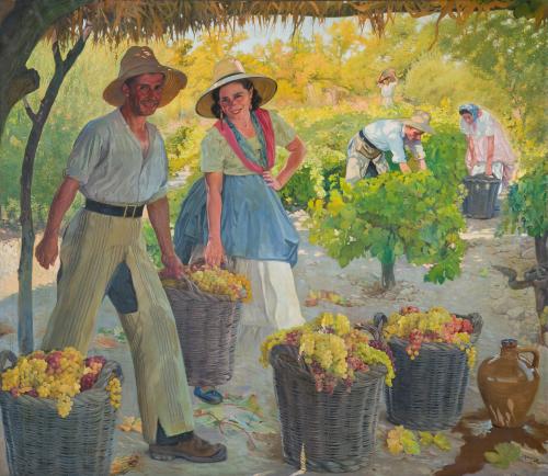 672 - <p><span class="object_author">JOSEP BORRELL MACÍAS (Gerona, 1899-Barcelona, 1949) - La vendimia</span></p>
