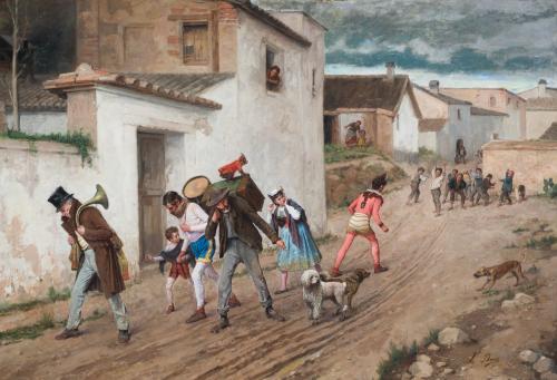 641   -  <p><span class="object_author">VICENTE BORRÁS Y MOMPÓ (Valencia, 1835-Barcelona, 1903) - La burla </span></p>
