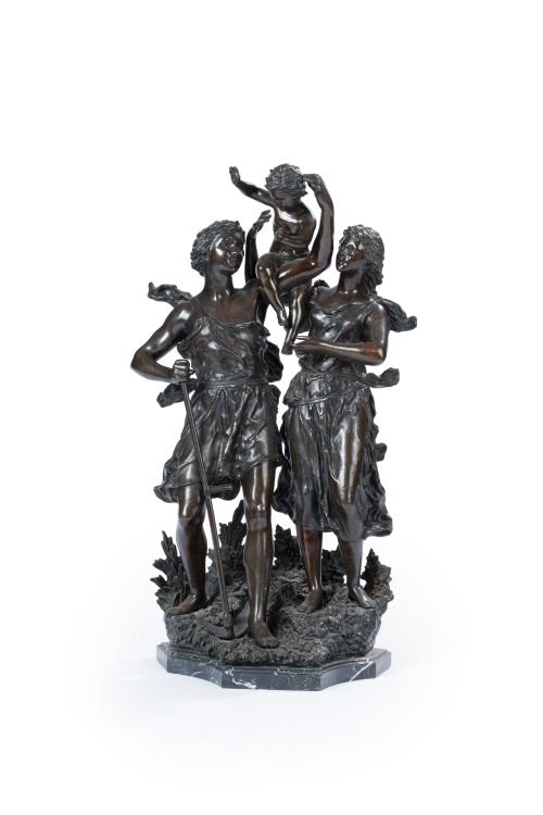 Según ERNEST RANCOULET (1842-1918)"Felicidad"Escultura 