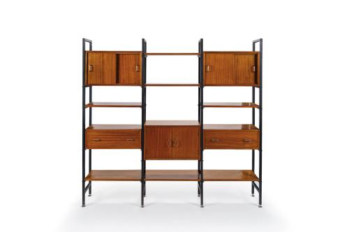 518   -  <p><span class="object_title">Estantería modular vintage sobre pie de estilo escandinavo,  años 50- 60</span><br></p>