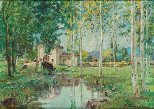 378   -  <p><span class="object_author">JOAQUÍN MARSILLACH (Gerona, 1905 - 1986) - Paisaje </span></p>