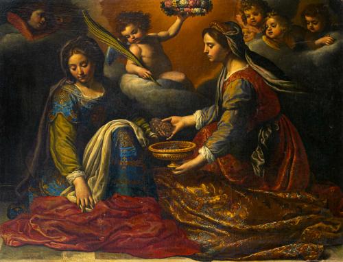 335   -  <p><span class="object_author">ESCUELA FLORENTINA C. 1620 - Santas Práxedes y Santa Pudenciana <br/></span></p>