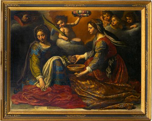 ESCUELA FLORENTINA C. 1620, Santas Práxedes y Santa Pudenci