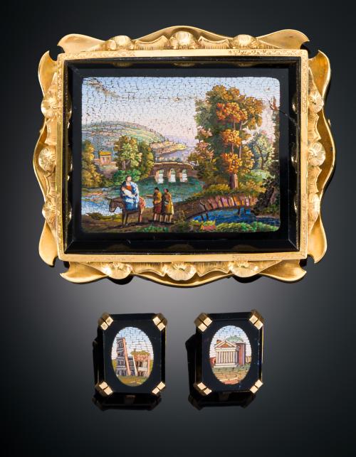 CONJUNTO DE PENDIENTES Y BROCHE 