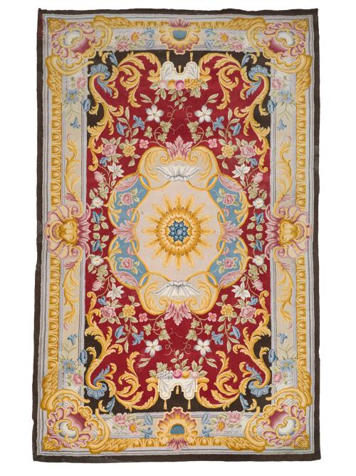 Gran alfombra española en lana, posiblemente de Pedro Peña. 