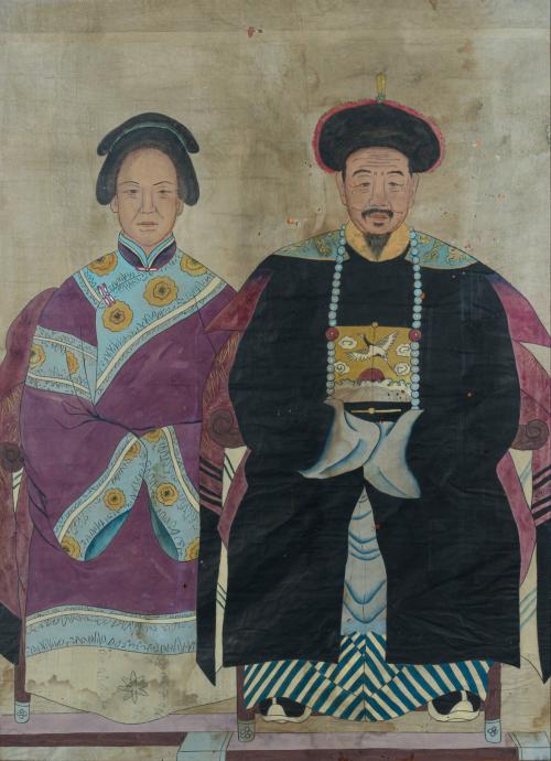 414   -  <p><span class="object_author">ESCUELA CHINA DEL SIGLO XX - Pareja de emperadores</span></p>