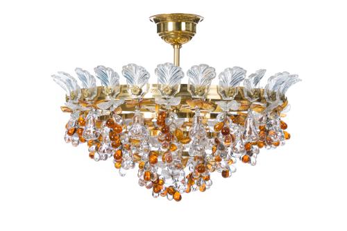 PEDRO TENDEROLámpara de techo tipo plafón en metal dorado