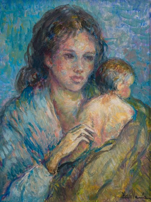 606 - <p><span class="object_author">FEDERICO DE ECHEVARRIA (Bilbao, 1911 - Madrid, 2004) - Maternidad</span></p>