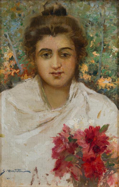 672   -  <p><span class="object_author">SEGUNDO MATILLA (Madrid, 1862 - Teyá, 1937) - Retrato de dama</span></p>