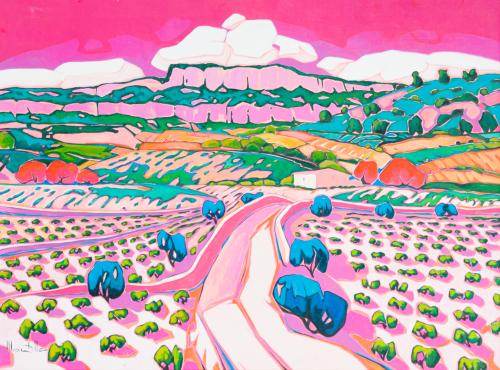 CHICO MONTILLA (Granada, 1961), Campos de Armilla, Óleo sob
