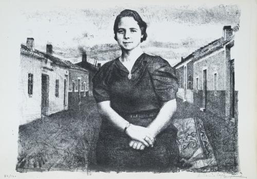ANTONIO LÓPEZ (Ciudad Real, 1936) , "Mujer de Tomelloso (Re