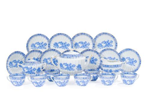 Juego de merienda en porcelana alemana con decoración orien