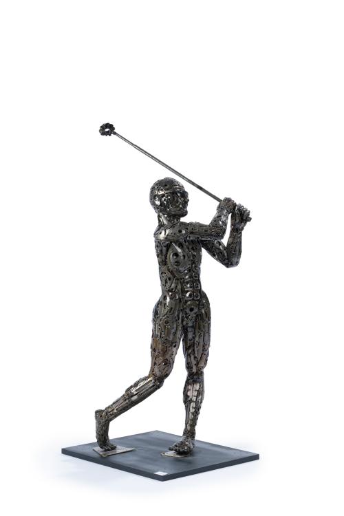 FABIO OSSA (Colombia, 1969), Golf al desnudo, Ensamble por 