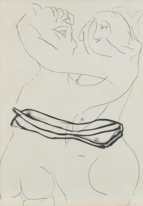 JOSEP GINOVART (Barcelona, 1927-2007), Sin título , Tinta s