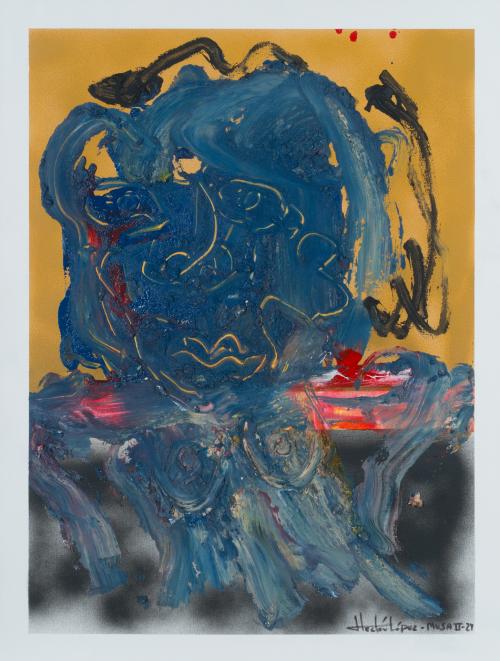 HECTOR LÓPEZ (Madrid, 1973), Musa II, Técnica mixta sobre p