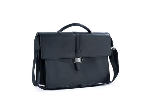 MONTBLANC - Maletín en cuero negro