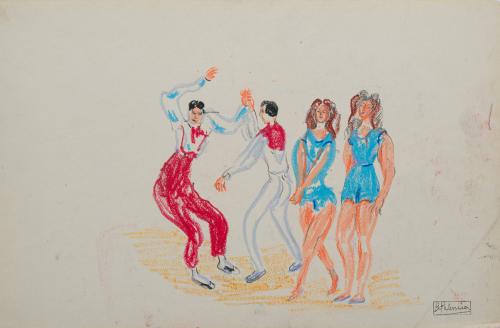 BENJAMIN PALENCIA (Barrax, 1894 - Madrid, 1980), Escena cir