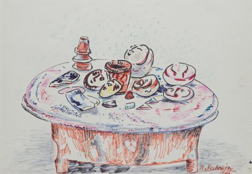 553   -  <p><span class="object_author">BENJAMIN PALENCIA (Barrax, 1894 - Madrid, 1980) - Mesa de trabajo</span></p>