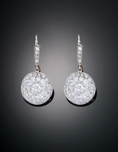 PENDIENTES ROSETON CON DIAMANTES