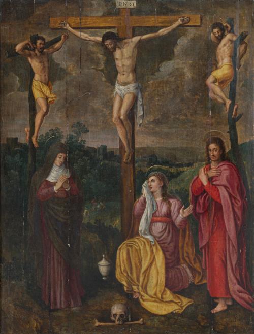 481   -  <p><span class="object_author">ESCUELA FLAMENCA. Segunda mitad del siglo XVI.  - Calvario</span></p>