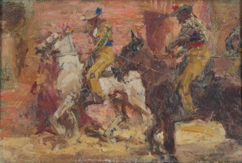 437   -  <p><span class="object_author">ROBERTO DOMINGO (1883-1956). Primera mitad del siglo XX - La prueba de caballos</span></p>