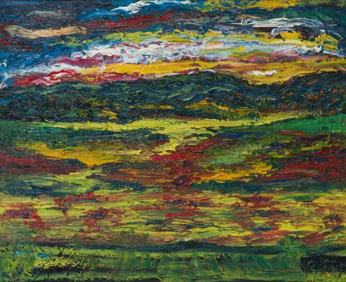 ISIDRE CISTARÉ (Barcelona, 1947), Paisaje 6, Óleo sobre lie
