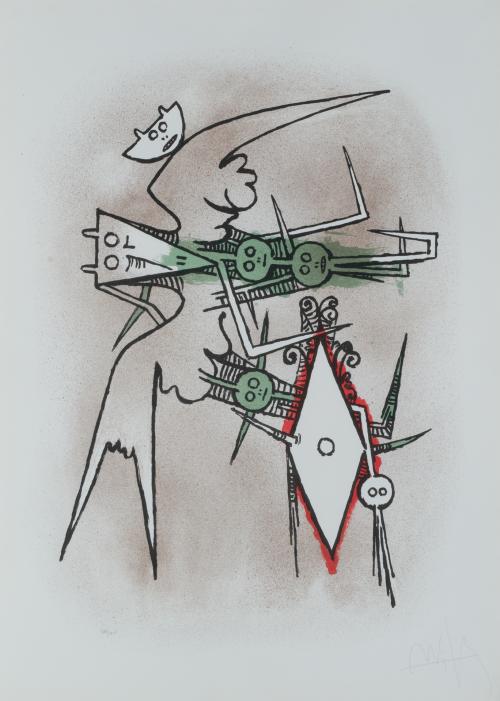 777   -  <p><span class="object_author">WILFREDO LAM (Sagua La Grande, 1902 - Paris, 1982) - S/T</span></p>